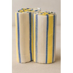 Tapis Moderne à Lignes Jaunes et Bleues – Style Graphique Chic