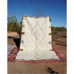 Tapis Berbère  Écru à Losanges Symboliques