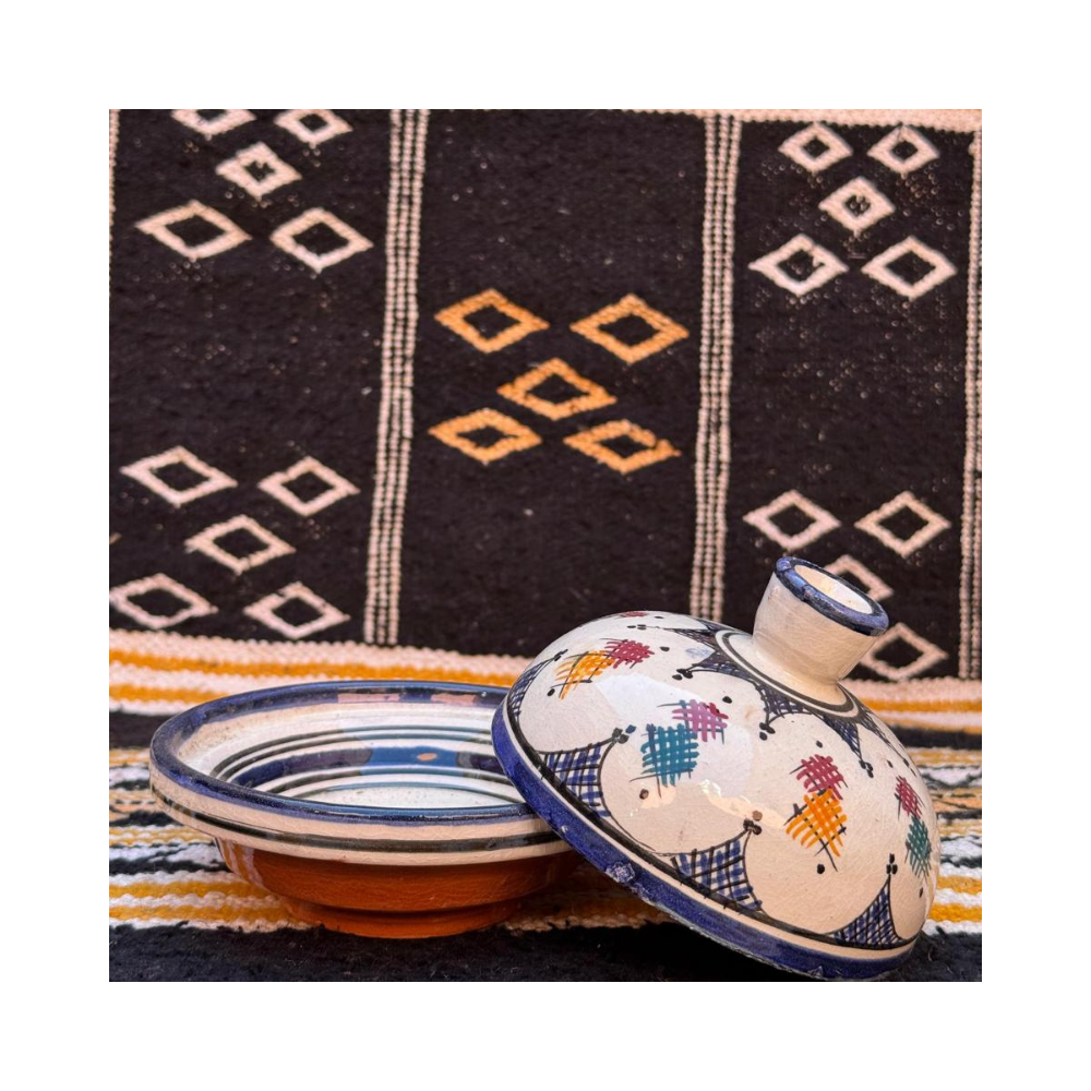 Tajine Traditionnel en Céramique Peinte à la Main