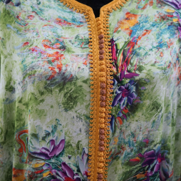 Caftan Femme à Motifs Floraux