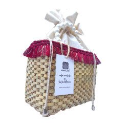 Sac Ennajah  en vannerie perlée