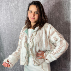 Veste Femme Oversize Mini Krouchi – Élégance Artisanale & Confort