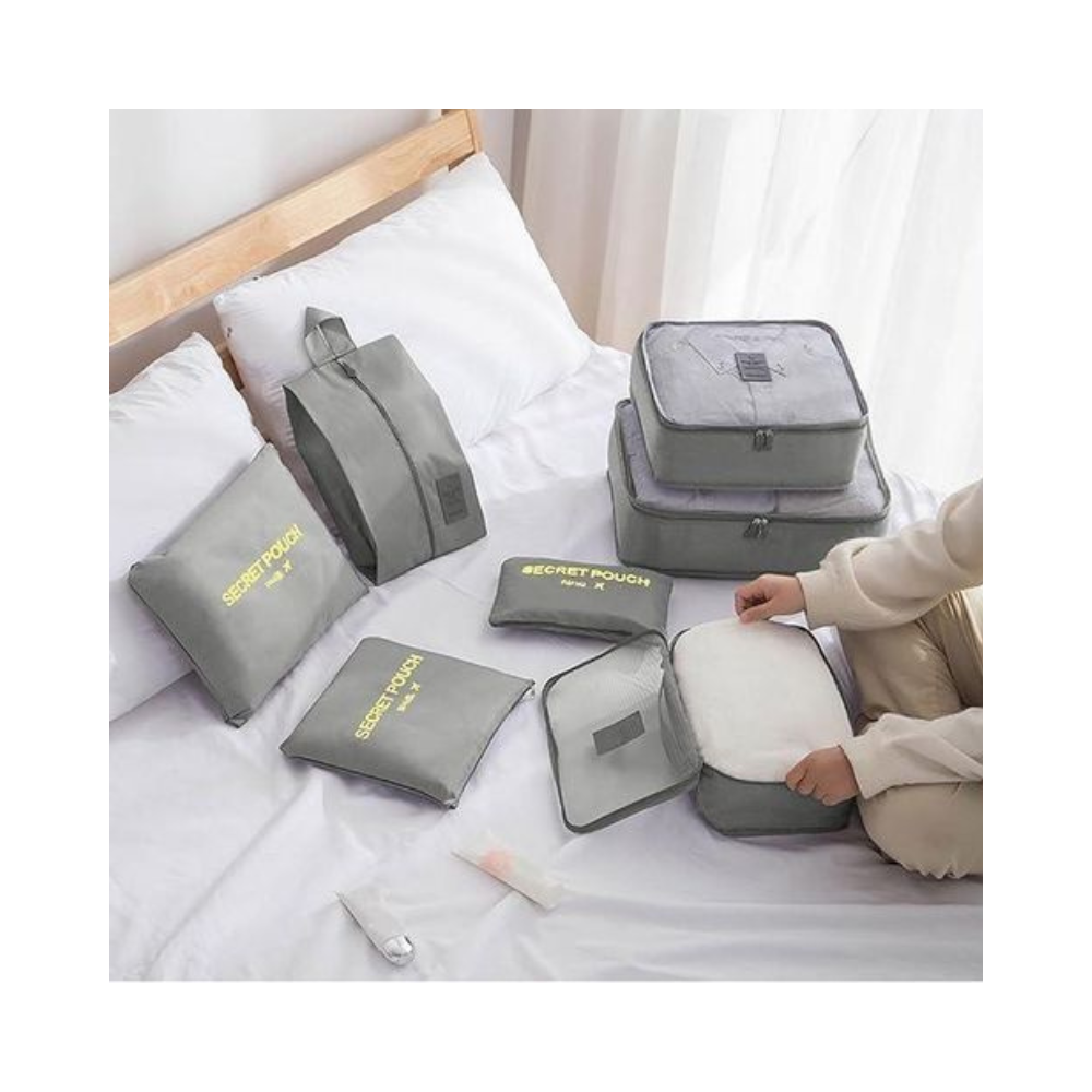 طقم منظمات حقيبة السفر متعدد الأحجام – ترتيب ذكي وتوفير مثالي للمساحة