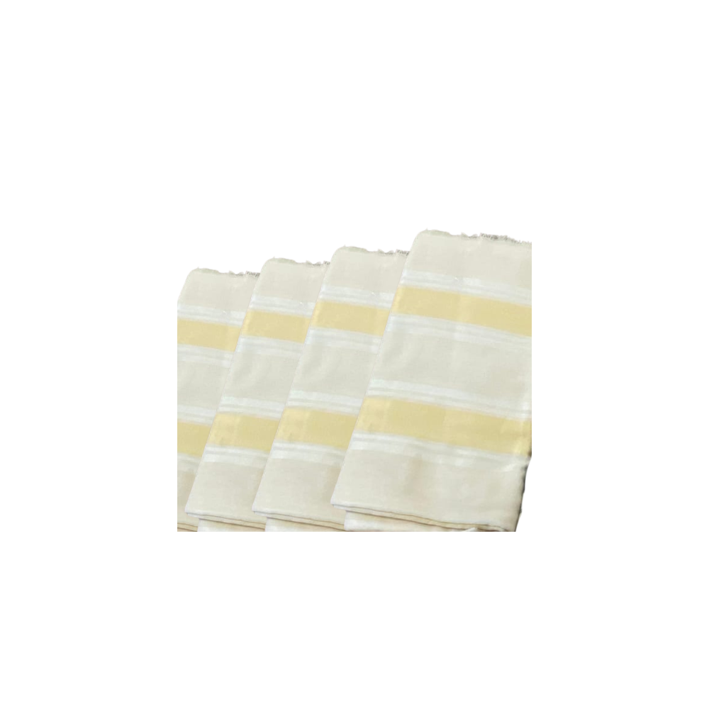Tissu soussdi pour hommes dore/blanc 