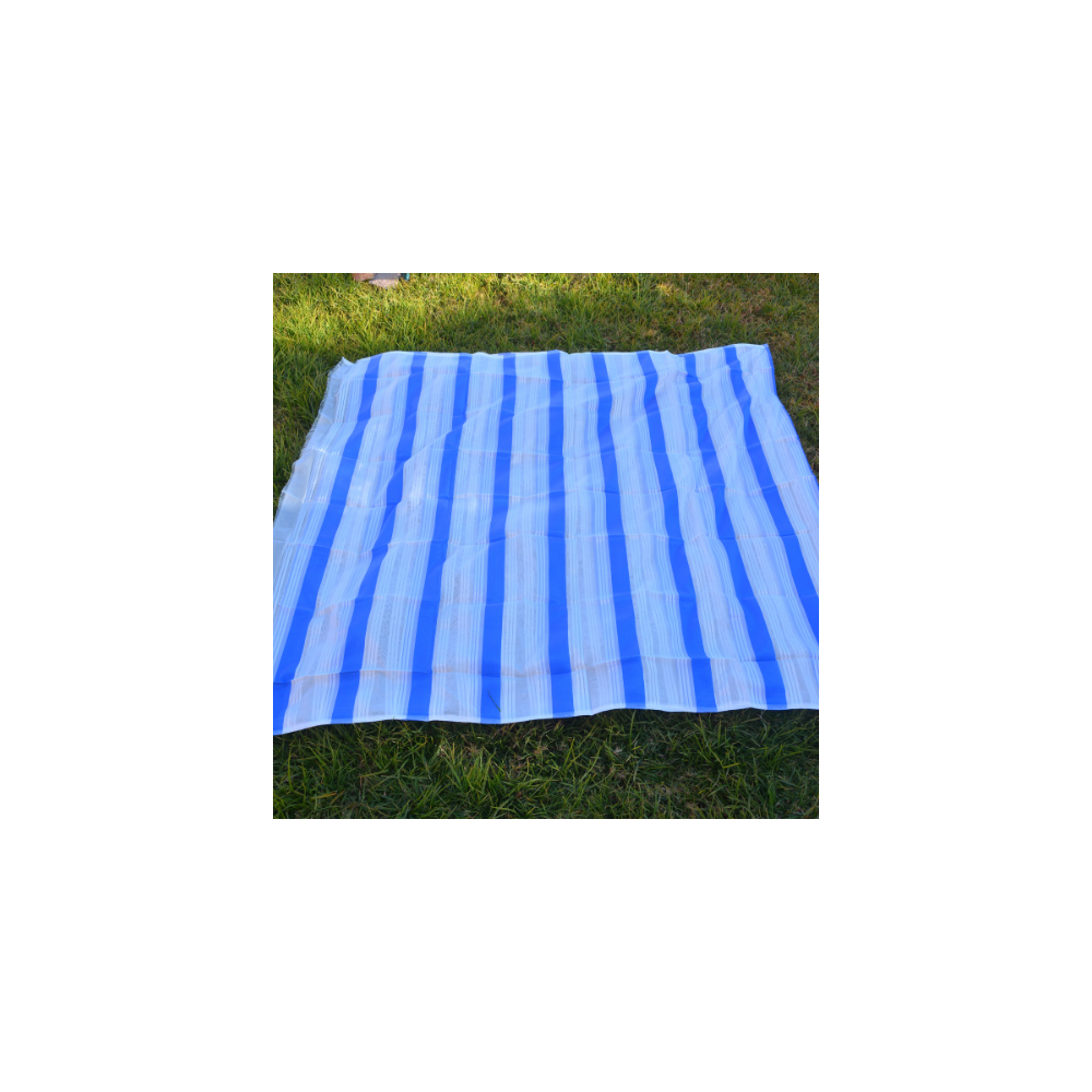 tissu marocain tissée en soi bleu/blanc