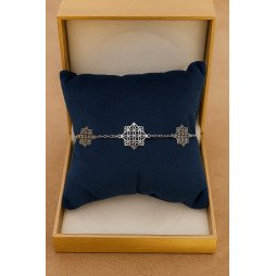 Bracelet en argent 925 Motif étoile andalouse ajourée