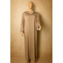 Jellaba 2 pièces en crêpe avec col officier