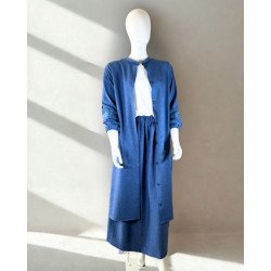 Ensemble deux pièces bleu denim – Élégance décontractée et confort au quotidien