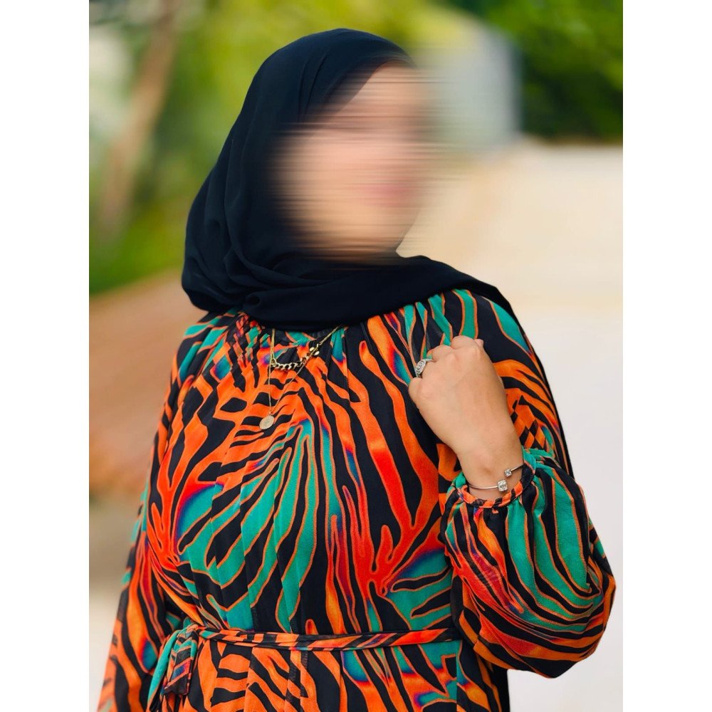 Robe longue fluide à imprimé