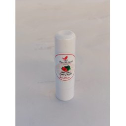 Baume à lèvres hydratant à la fraise et à la menthe.