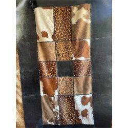 Tapis en cuir et peau naturelle