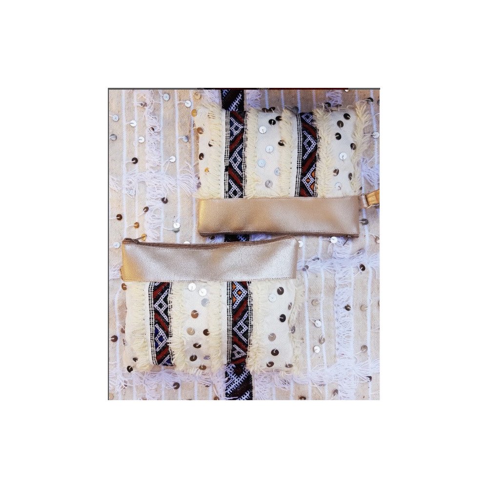 Pearl Atlas pochette berbère dorée
